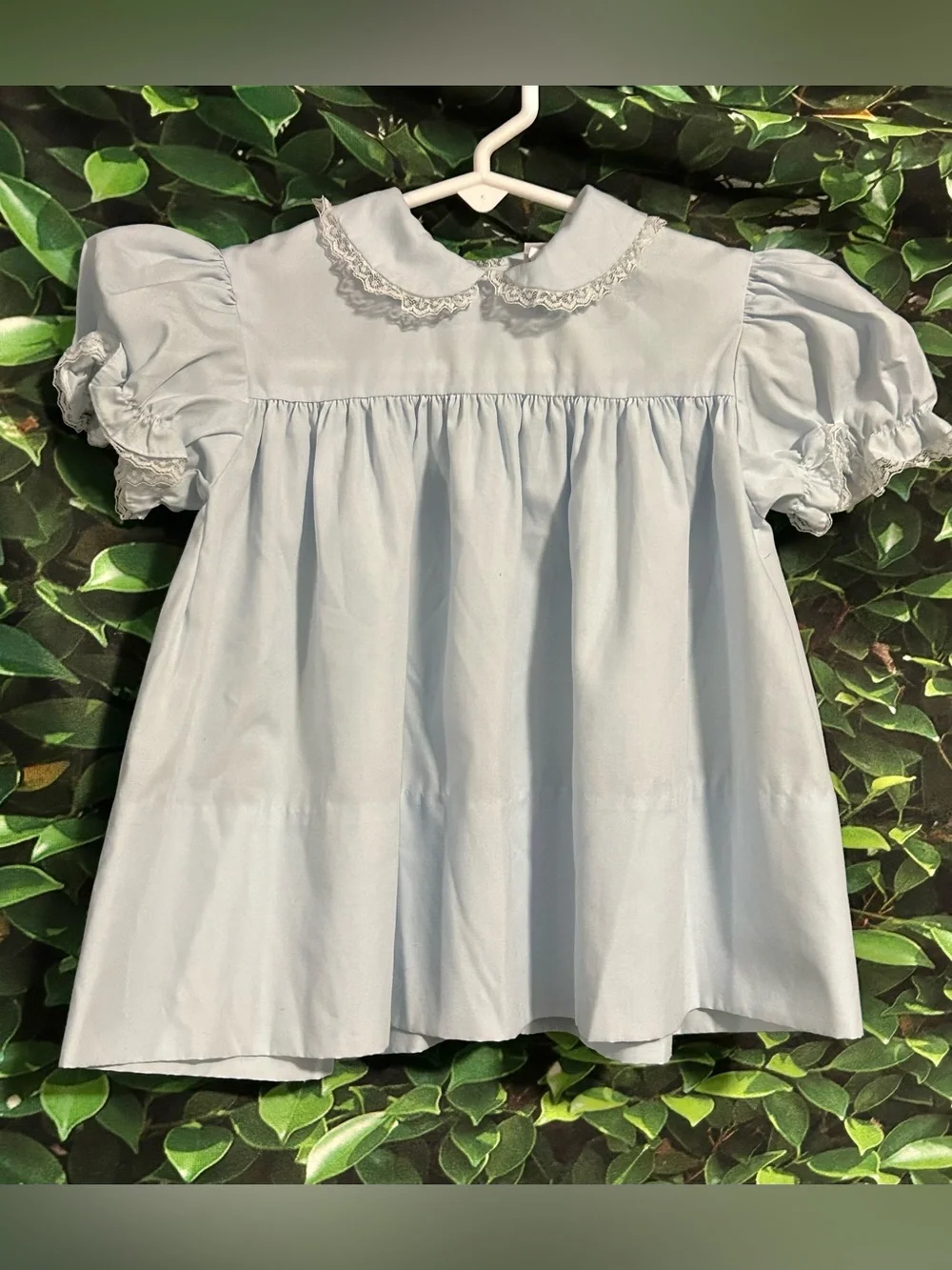 Vintage Petit Ami Infant Smocked Dress Blue Size 24M No Bloomers